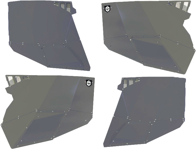 Pro Armor Stealth Door Alluminum Skins Titanium Metallic POL - P144228TM Polaris RZR 2014-2021