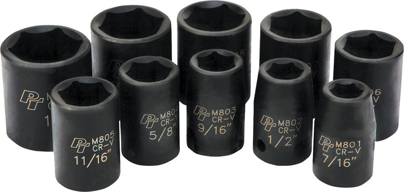 Performance Tool 117-1004 M592DB 10 PC 1/2" SAE IMP SKT SET SHALLOW