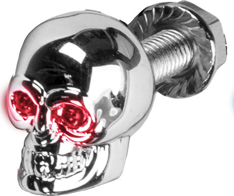 Harddrive 820-55551 H040078 LIGHTED SKULL LIC PLATE SCREW RED