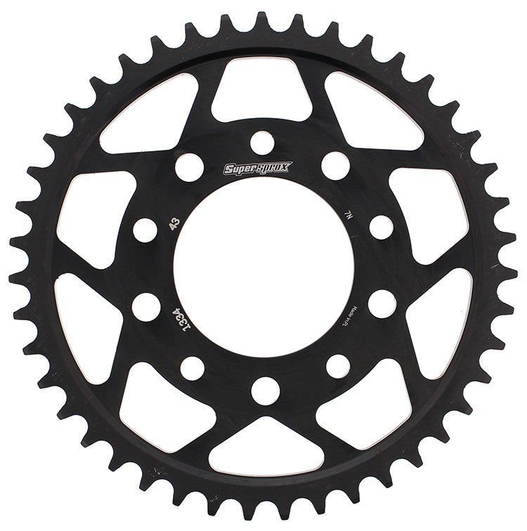 Supersprox Rear Sprocket Steel 43T-530 Black Honda TRI - RFE-1334-43-BLK For Triumph Motorcycles 1991-2004 | Honda Motorcycles 1990-2002