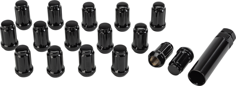 Sedona 57-94136B RLUG-CS19B 16/PK 12MMX1.25 TAPERED LUG NUTS 60' SPLINED BLACK