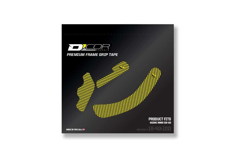 D'cor Visuals D-Cor Frame Grip Guard Decal Yellow - 16-40-100 Suzuki RM 85 2002-2023