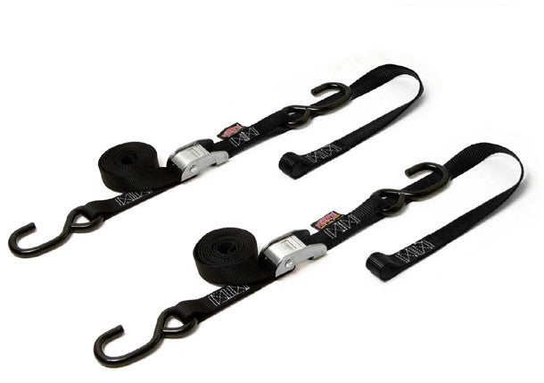 Powertye TIE-Down CAM S-Hook Soft-TYE 1"X6' Black Pair - 23622