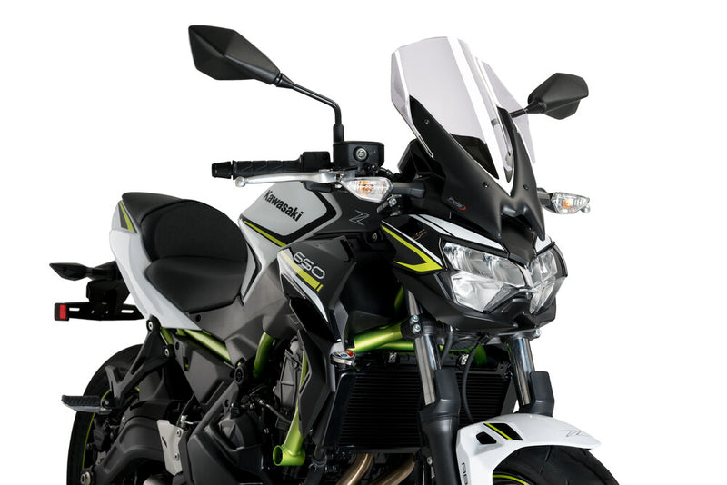 Puig Hi-Tech Parts Windscreen Naked NEW GEN Touring Clear - 3865W Kawasaki 650 2020-2025