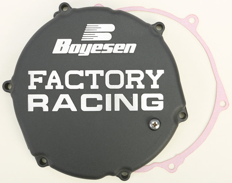 Boyesen Factory Racing Clutch Cover Black - CC-12B Kawasaki KX 250 1993-2002