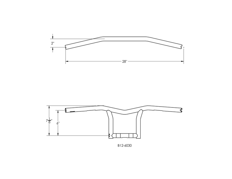 Burly Brand SID 10" Bar 1" TBW Chrome - B12-6031C For Harley 1983-2022 | Yamaha Watercraft 1998-2004