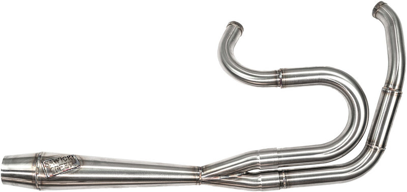 Sawicki 2IN1 Dyna Cannon Full Length Brushed SS For Harley Dyna 1991-2017