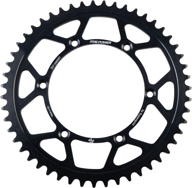 Fire Power Rear Sprocket Steel 51T Black - FPS-460-51-BLK Kawasaki Dirt Bikes 1982-2024