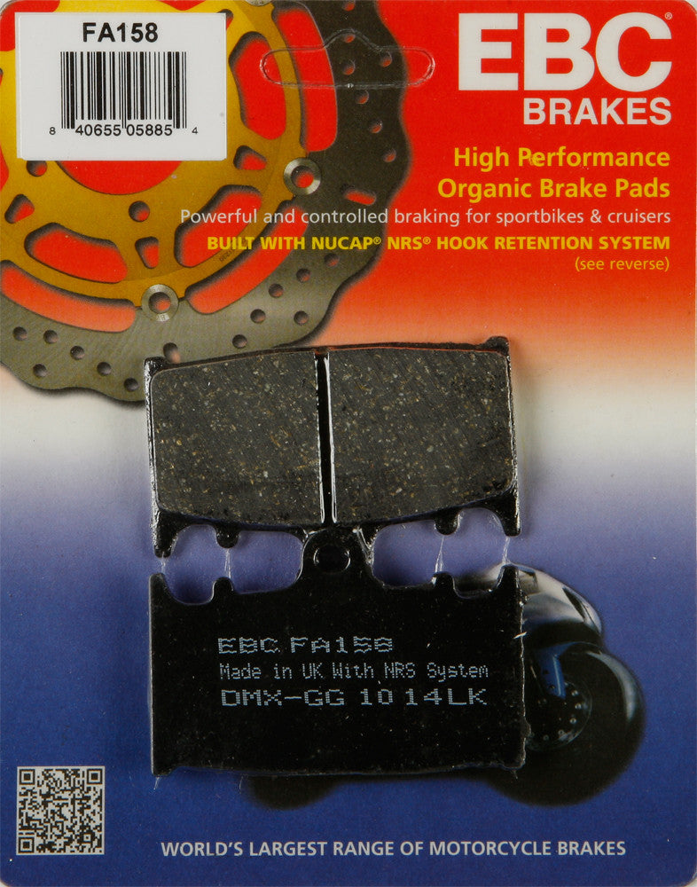 EBC Brake Pads - FA158 For Kawasaki Motorcycles 1989-2017 | Husaberg FS650E / FS400E 2002-2003