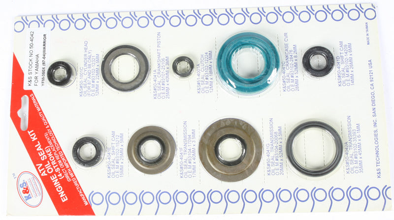 K&s Technologies Engine OIL Seal Kit - 50-4042