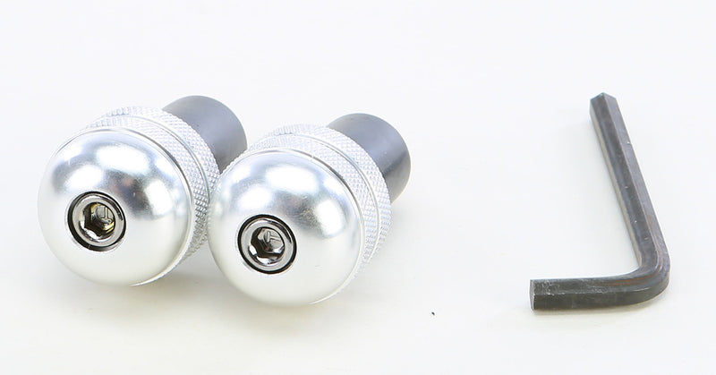 Emgo 18-9551 23-96462 ALUMINUM BAR ENDS SILVER