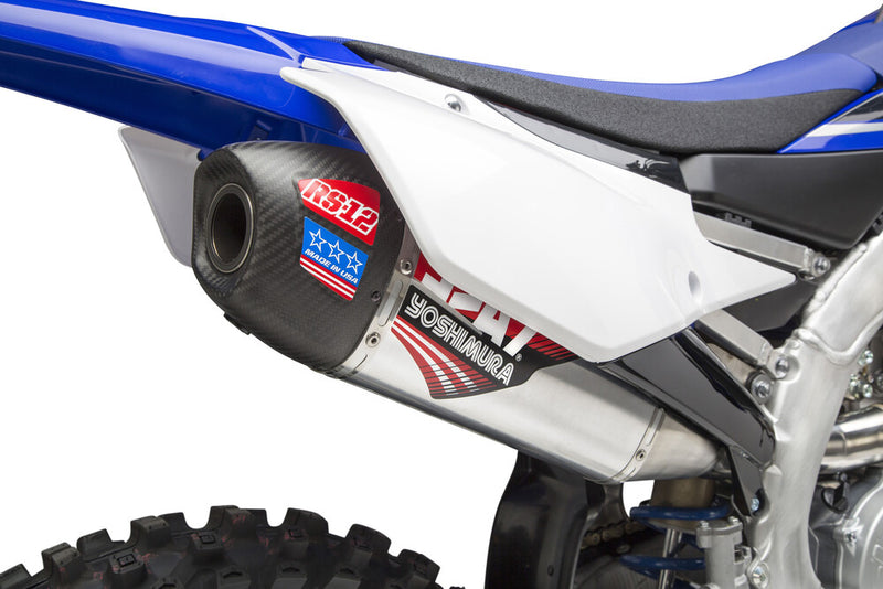 Yoshimura RS-12 HDR Canister END CAP Exhaust System SS-AL-CF - 231020S320 Yamaha YZ 250 2019-2024
