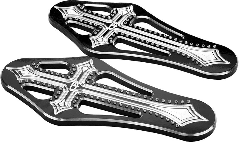 Prec. Billet 810-0052 DRK-410-ALL-BLK FLOORBOARDS RIDER DARKSIDE BLACK
