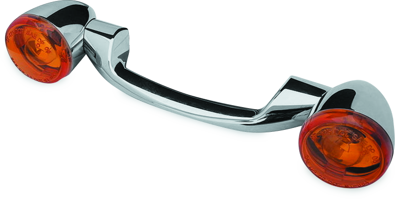 Bikers Choice 491156 91-08 Touring 86-17 Flst Narrow Chrome Rear Turn Signal Bar Kit W/amber Lens - Photo - Primary