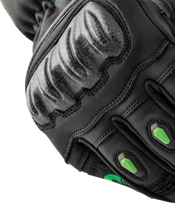 Rst 556-3650209 103650F.GRN-09 S1 GLOVE BLK/FLO-GREEN LEATHER MD