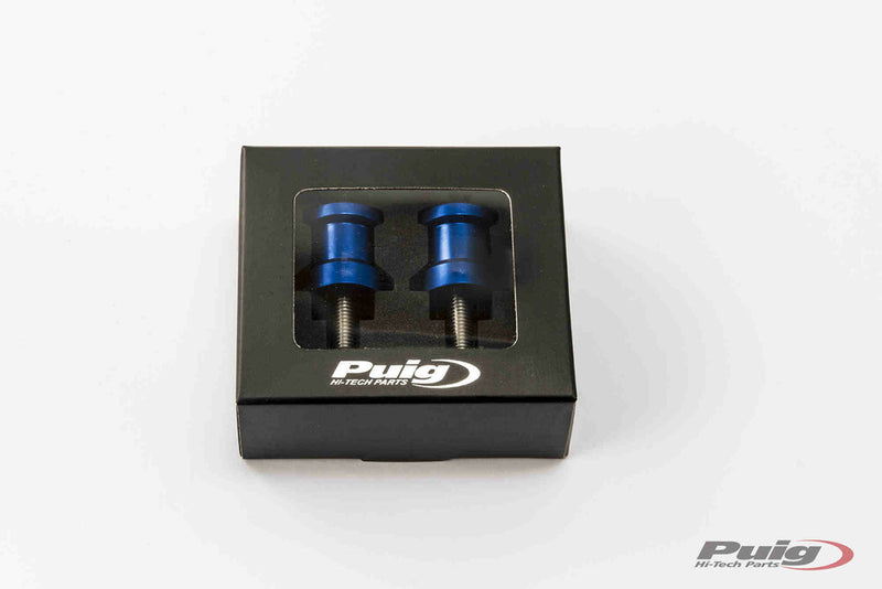Puig Hi-Tech Parts Swingarm Spools HI-Tech 10MM Blue 2/PK - 5924A For Kawasaki Motorcycles 1998-2012 | KTM 390 2015-2020