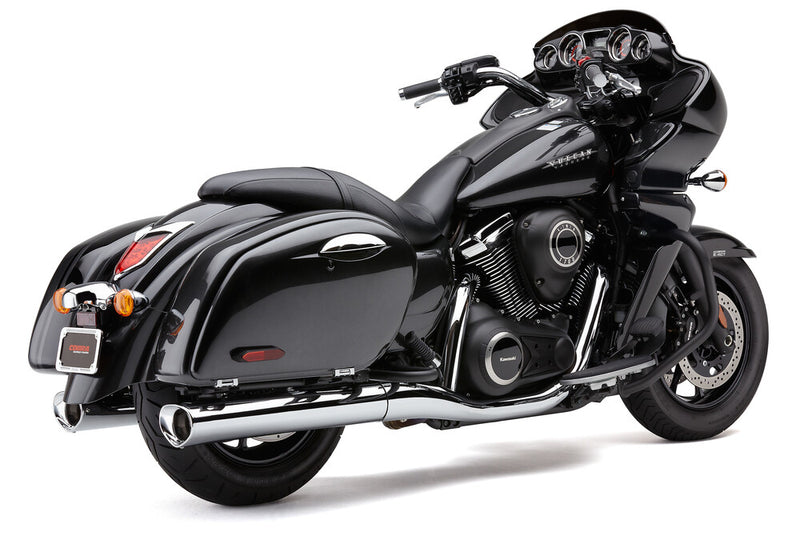 Cobra TRI-FLO Slip ON Chrome Kawasaki Voyager Vaquero - 4228 Kawasaki 1700 Vulcan Vaquero / Vulcan 1700 Vaquero 2011-2019