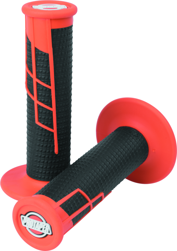 ProTaper 021665 Clamp-on 1/2 Waffle Grip - Orange/black - Photo - Primary