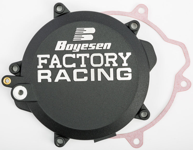 Boyesen Factory Racing Clutch Cover Husky KTM Black - CC-46AB For Husqvarna TC 85 2018-2023 | KTM 85 (17/14) 2018-2023