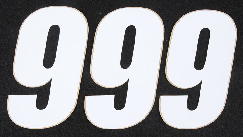 D'cor Visuals D-Cor Number 9 White 4" 3/PK - 45-14-9