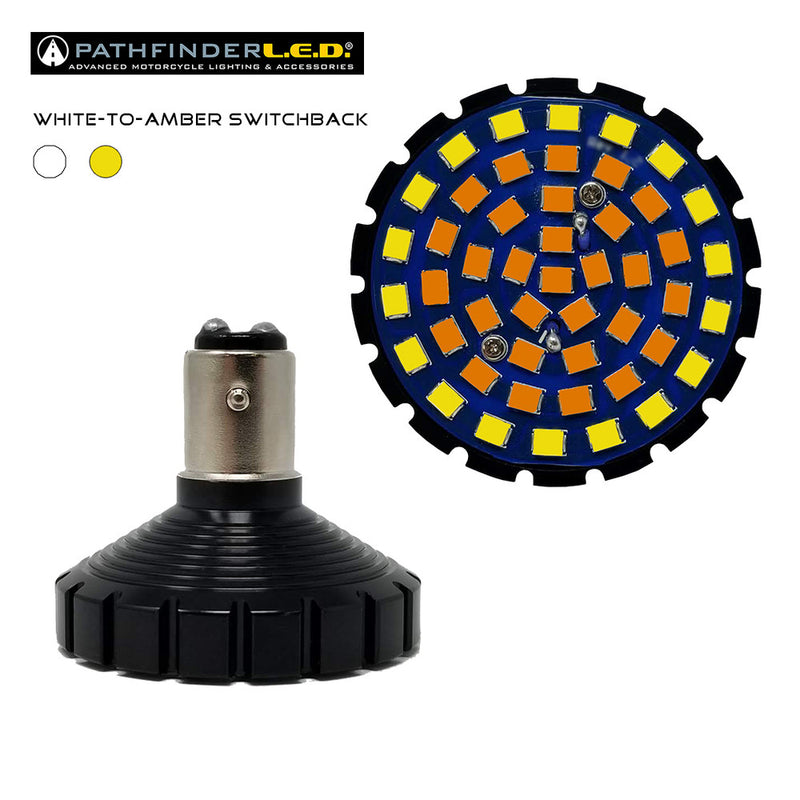 Pathfinder 226-0207 4857SB BULLET ULTRA BRIGHT LED WHITE/AMBER 1157 STYLE EA