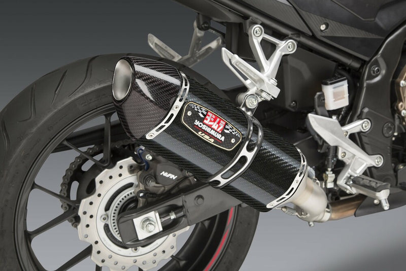 Yoshimura Exhaust Street R-77 Slip-ON SS-CF-CF Works - 12553B0220 Honda CBR500R 2016-2021