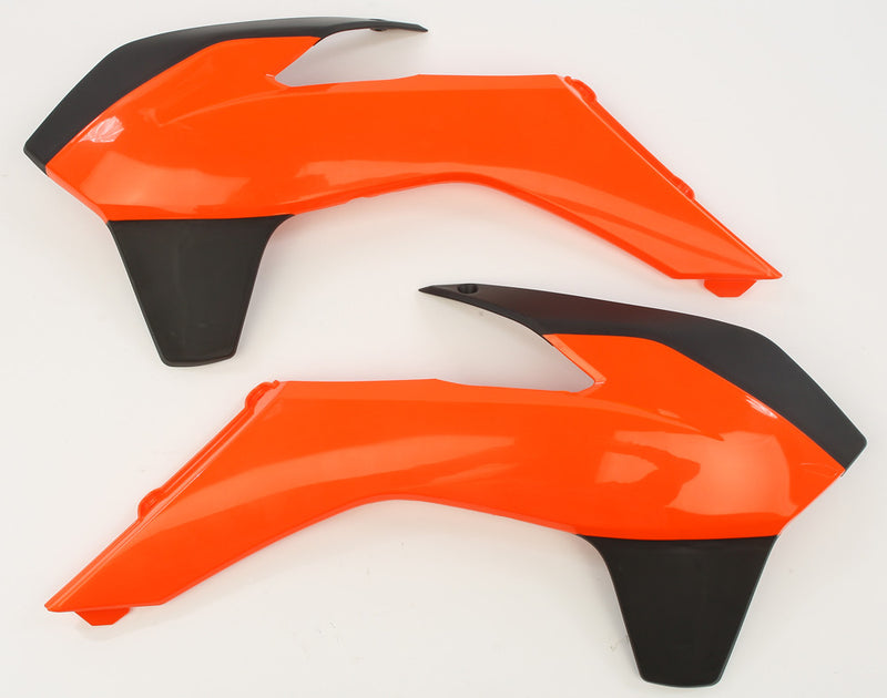 Acerbis Radiator Shroud Orange Black - 2314255225 KTM Dirt Bikes 2013-2015