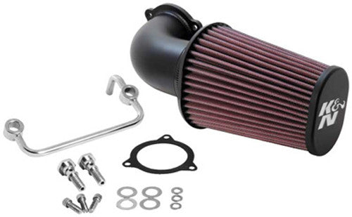K & N K63-1122 Aircharger Intake System Black - 63-1122 For Harley Touring 2008-2017