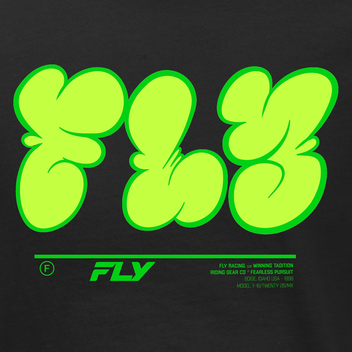 Fly Racing 354-0413YL 354-0413YL YOUTH FLY GRAFFITI TEE BLACK YL