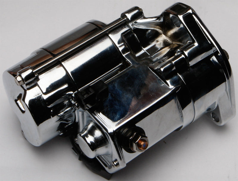 All Balls BIG Twin Starter 1.4KW Chrome Shaft - 80-1002 For Harley Motorcycles 1989-2006
