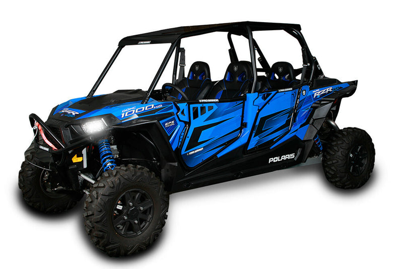 Pro Armor Stock Aluminum Roof 4/Seat Black - P144090BL Polaris RZR 2014-2020