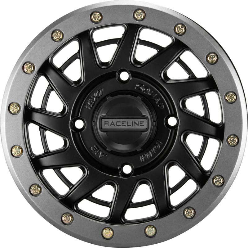 Raceline Wheels Squad Bdlk Wheel 15X7 4/137 6+1(+38MM) Black Gunmetal - A12BG-57037+38 Honda UTVs 2016-2023
