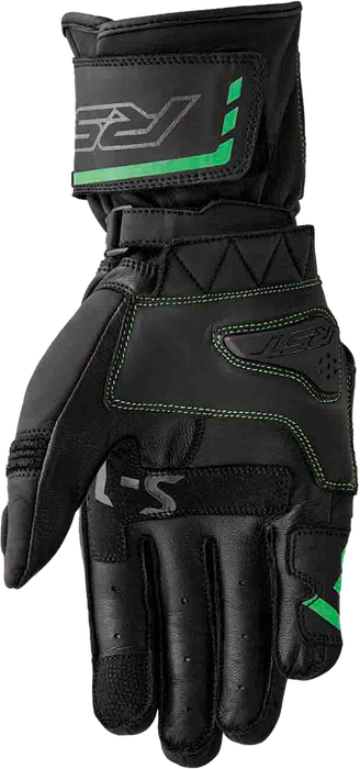 Rst 556-3650209 103650F.GRN-09 S1 GLOVE BLK/FLO-GREEN LEATHER MD