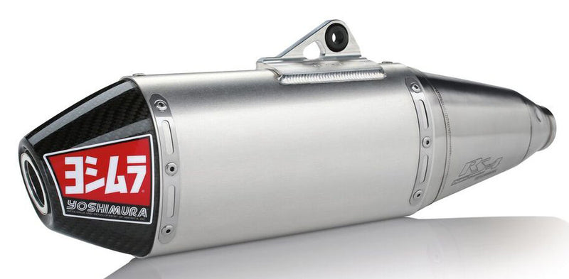 Yoshimura RS-4 Header Canister END CAP Exhaust Slip-ON SS-AL-CF - 234812D321 Yamaha YZ 450 2014-2017