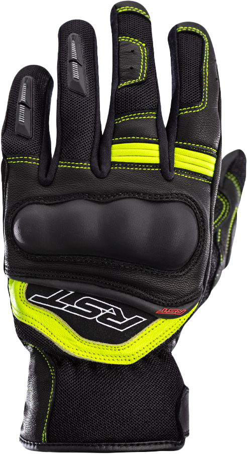 Rst 556-2673410 102673F.YEL-10 URBAN AIR 3 MESH CE GLOVE BLACK/FLO YELLOW LG