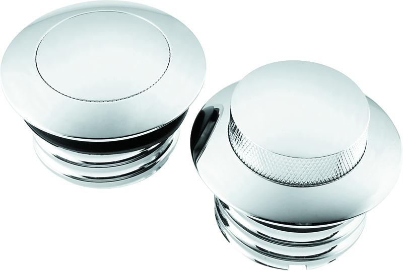 Bikers Choice 493060 82 Up W/dual Cap Chrome Pop Up Billet Gas Cap Set - Photo - Primary