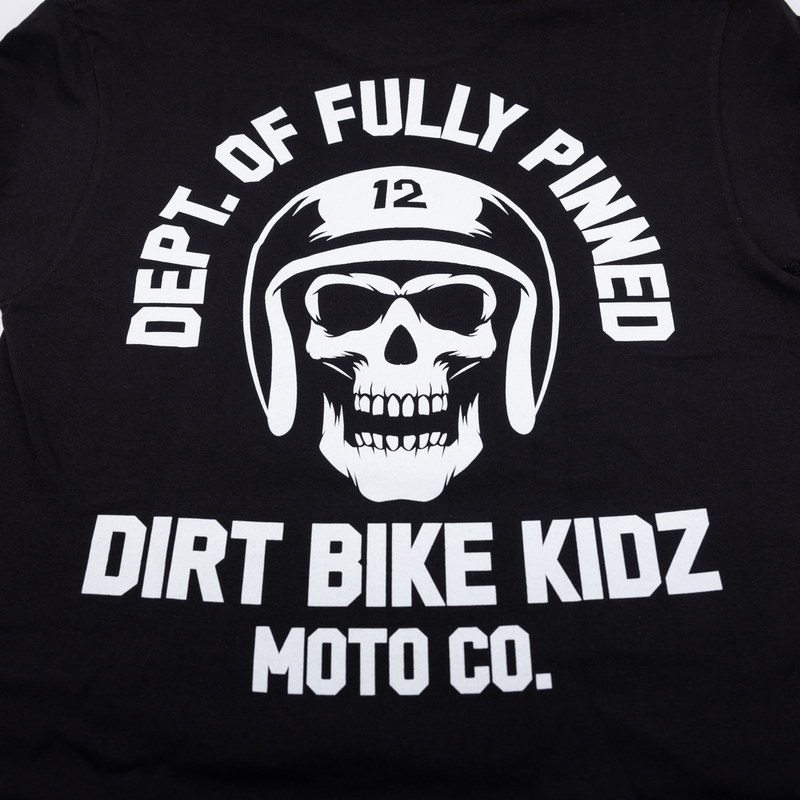 Dbk 325-00038YL YT-FPINNED-L FULLY PINNED YOUTH TEE BLACK YL
