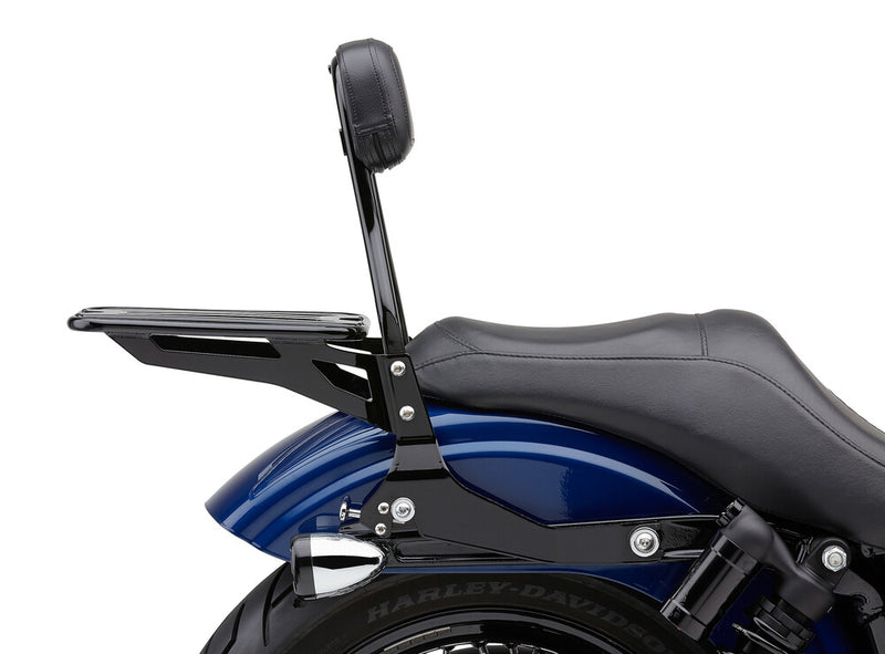 Cobra Detachable Backrest Round Black Dyna - 602-2004B For Harley Motorcycles 2006-2017