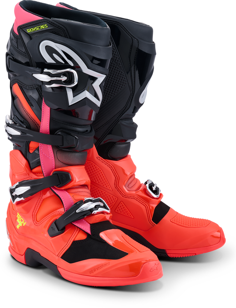 Alpinestars 482-0016208 2012025-1576-8 TECH 7 BLACK/RED FLUO/PINK FLUO 8