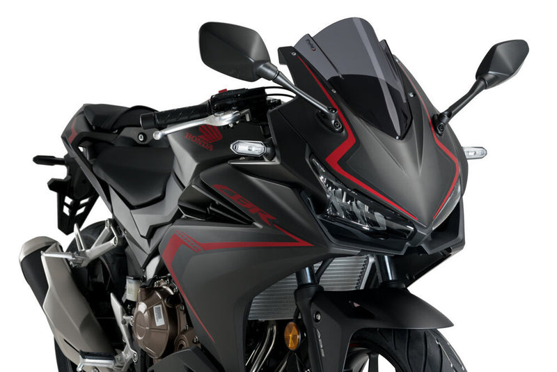Puig Hi-Tech Parts Windscreen Racing Dark Smoke - 3613F Honda CBR500R 2019-2021
