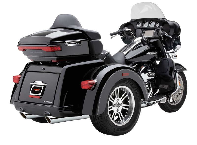Cobra 909-Twins 4" Slip-ONS Black TRI-Glide - 6303RB For Harley Touring 2009-2023