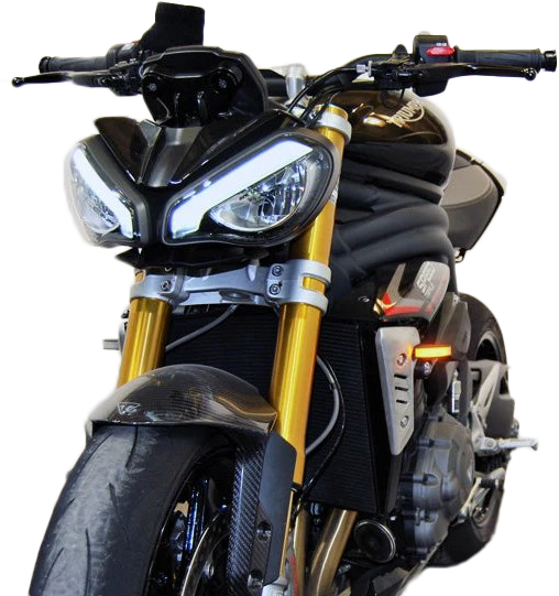 New Rage Cycles Front LED Turn Signals TRI - TRIPLE-FB Triumph Speed Triple 1200 2021-2023