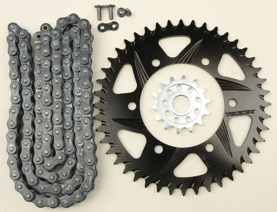 Vortex 3-CK6381 CK6381 SPROCKET/CHAIN KIT STL/ALU 14/44T BLK SX3 520-112L BLK