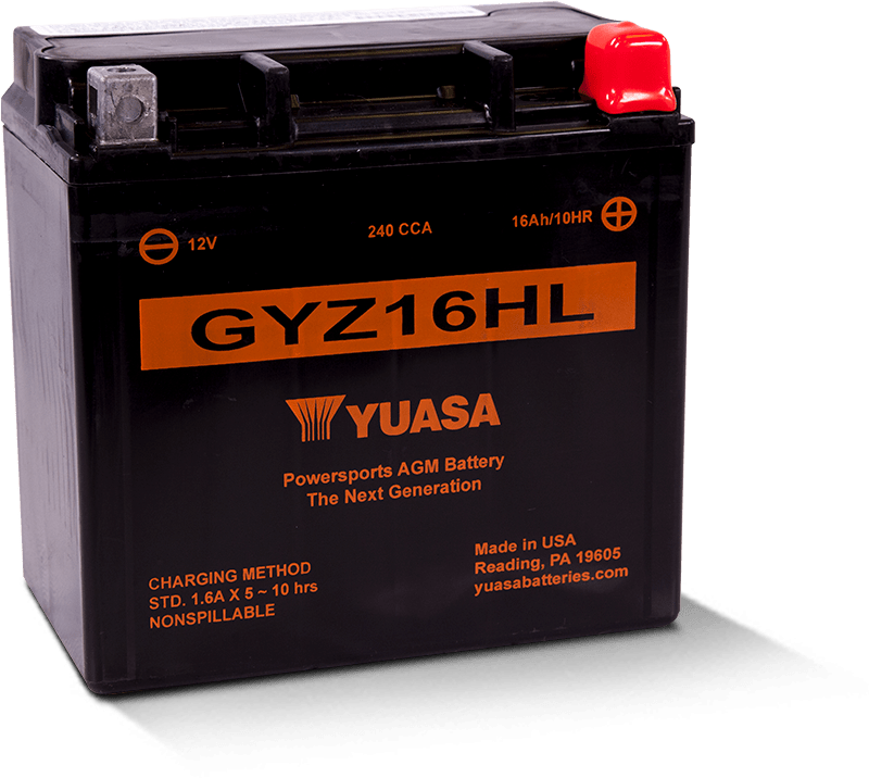 Yuasa Battery YUAM716GHL Yuasa GYZ16HL High Performance Maintenance Free AGM 12-Volt Battery - User 1