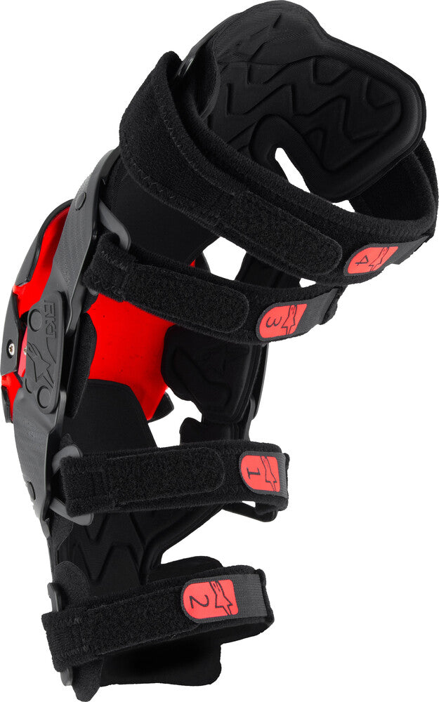 Alpinestars 482-00074S 6501725-13-S/M RK-1 PLASMA KNEE BRACE BLACK/RED SM/MD