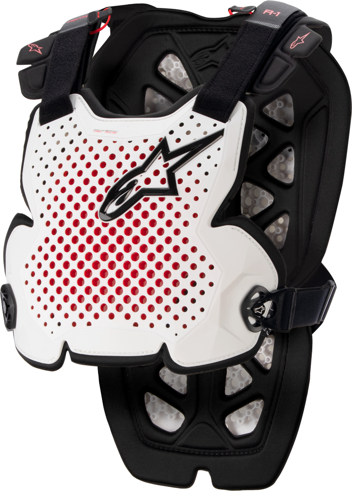 Alpinestars 482-62012 6700123-213-M/L A-1 CHEST PROTECTOR WHITE/BLACK/RED MD/LG