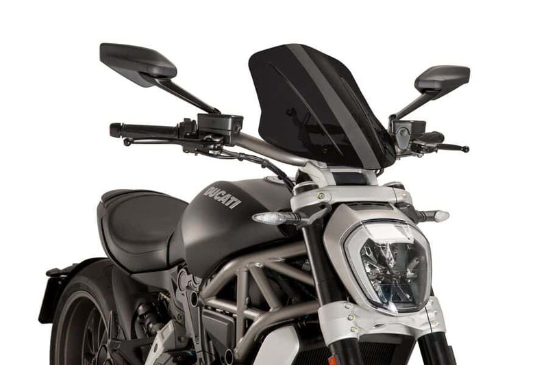 Puig Hi-Tech Parts Windscreen Naked NEW GEN Sport Dark Smoke DUC - 8922F Ducati XDiavel 2016-2018