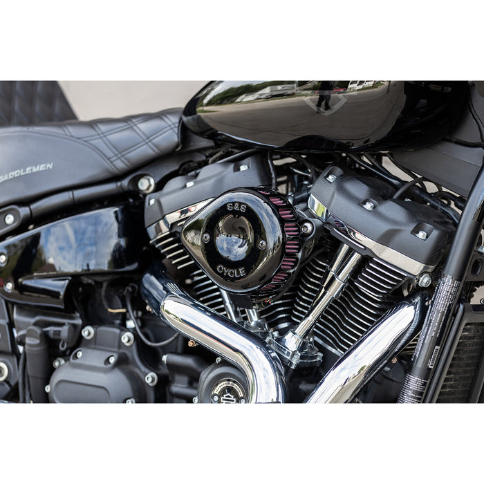 S&S CYCLE 1014-0273 170-0366 Stealth Air Cleaner Cover - Mini Teardrop - Black