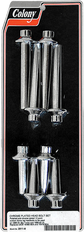 Colony Machine 830-1100 2011-8 HEADBOLT KIT CHROME BT 85-91 AND XL 86-92