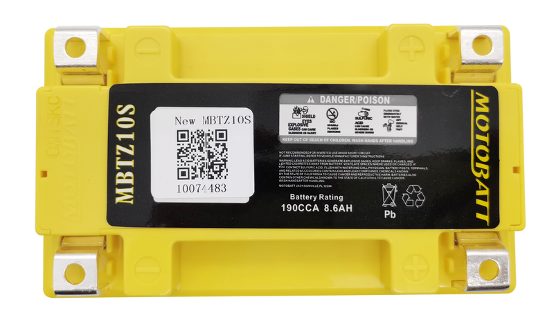 Motobatt 491-1009 MBTZ10S BATTERY MBTZ10S SEALED FACTORY ACTIVATED